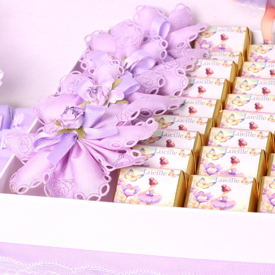 Luxury ballerina designed premium chocolate wood tray