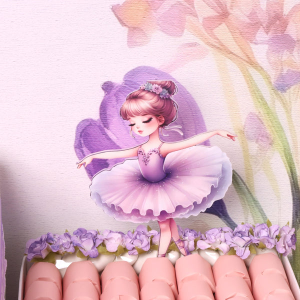 Luxury ballerina designed premium chocolate wood tray