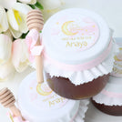 Set of 20 Baby Girl personalized honey jar