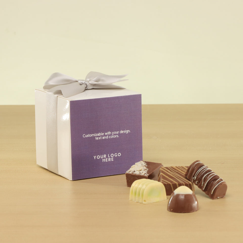 Set of 20 Corporate customized premium chocolate cube soft box