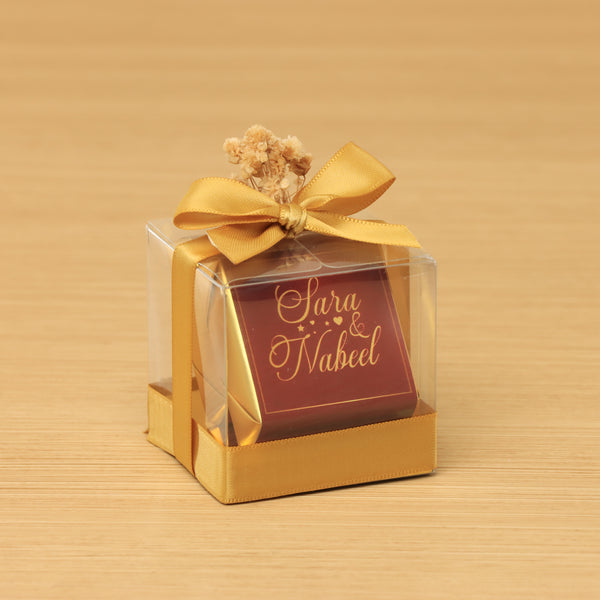 Set of 20 bridal customized premium chocolate in a tiny box giveaway