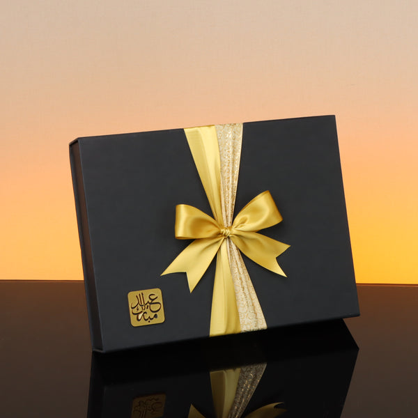 Acrylic decorated Eid Mubarak luxury mixed stuffed dates magnetic hard box