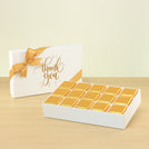 "Thank you" sun streak designed 15-piece premium chocolate hard box