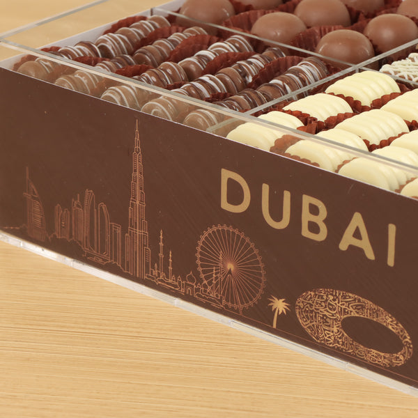 Dubai design premium chocolate small double acrylic tray