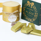 Corporate decorated candle & chocolate branded printed box