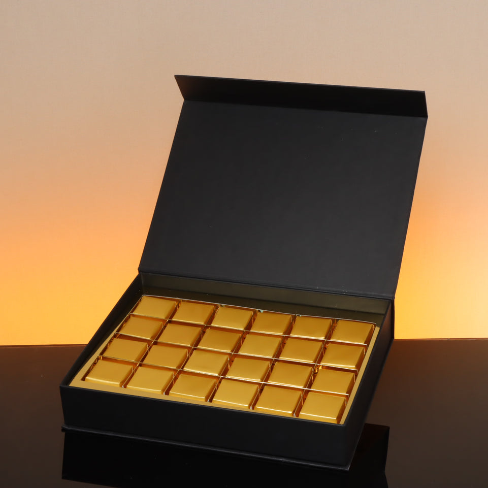 Premium chocolate magnetic black hard box