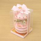 Set of 20 Baby girl personalized acrylic name decorated carousel music box