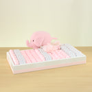 Baby girl elephant theme designed premium chocolate medium leather tray