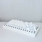 Wedding flower & acrylic tie decorated chocolate leather large tray