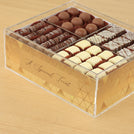 A special treat gold pattern design premium chocolate small acrylic tray