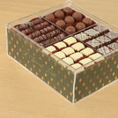 A special treat diamond pattern design premium chocolate small double acrylic tray