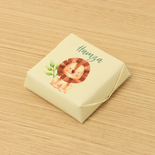 Baby boy personalized animal safari designed premium loose chocolate