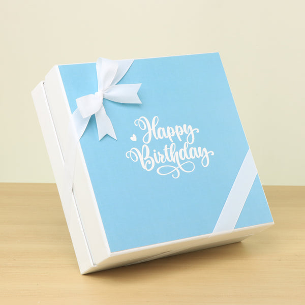Happy birthday blue designed chocolate hard box