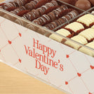 Happy Valentine's Day diamond heart liner design premium chocolate gift acrylic box