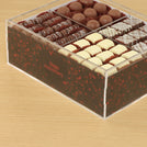 Happy Anniversary heart shimmering designed premium chocolate gift acrylic box