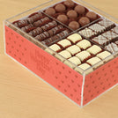 Happy Valentines Day red heart design premium chocolate gift acrylic box