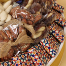 Ramadan eid decorated chocolate & sweets round leather tray