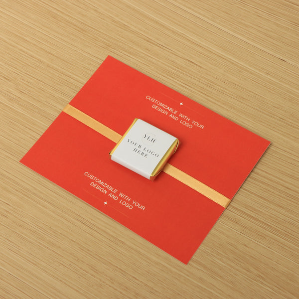 Set of 50 Corporate customized premium thin chocolate card