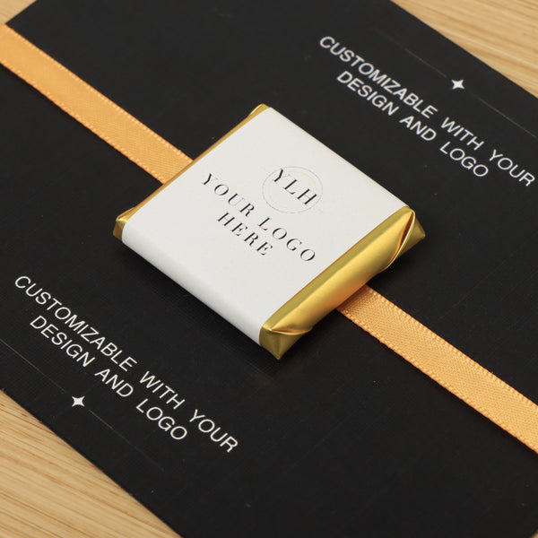 Set of 50 Corporate customized premium thin chocolate card