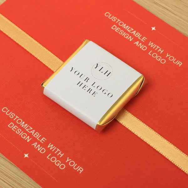 Set of 50 Corporate customized premium thin chocolate card