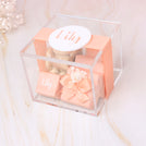Set of 20 Baby Girl personalized premium chocolate acrylic box giveaway