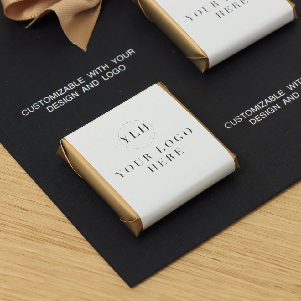 Set of 50 Corporate customized premium thin chocolate card