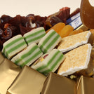 Corporate customized ramadan designed premium chocolate & sweets metallic round tray