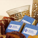 Corporate customized ramadan designed premium chocolate & sweets metallic round tray