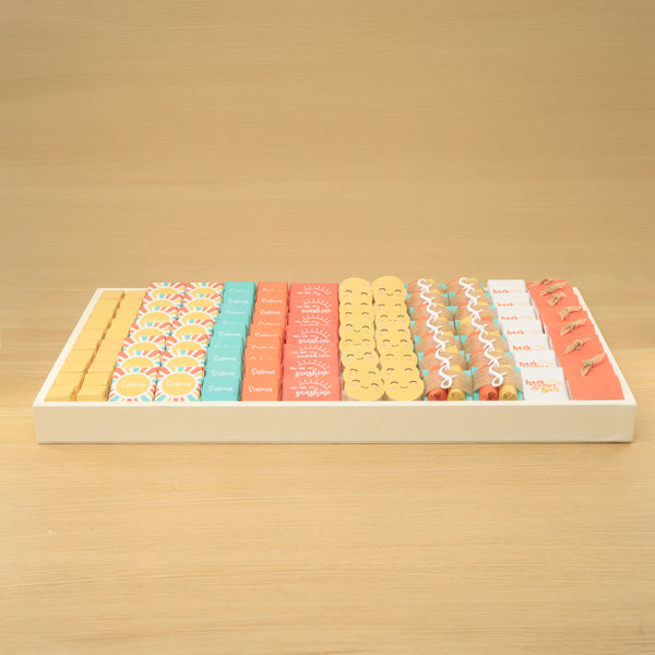 Baby sunshine theme customized chocolate leather tray