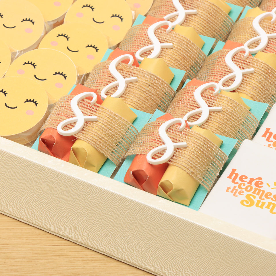 Baby sunshine theme customized chocolate leather tray