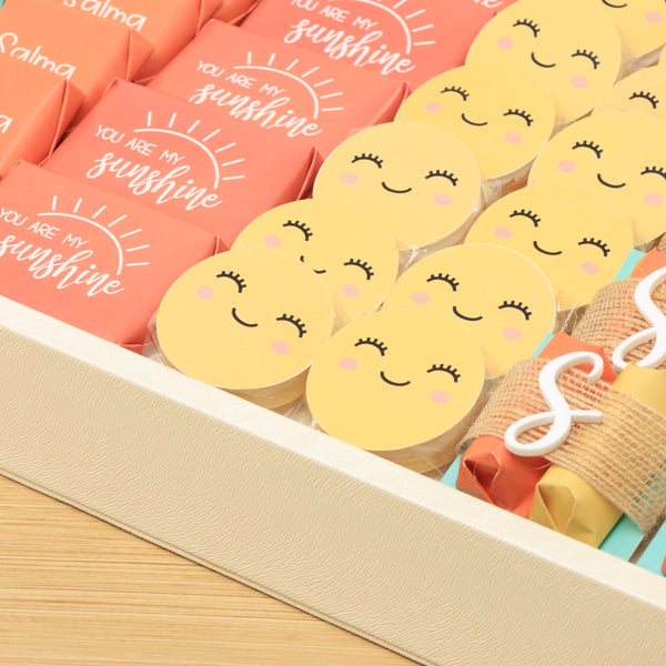 Baby sunshine theme customized chocolate leather tray