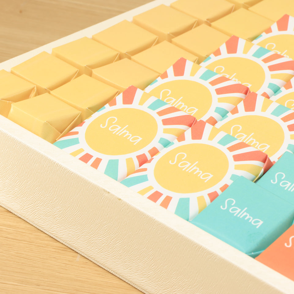 Baby sunshine theme customized chocolate leather tray