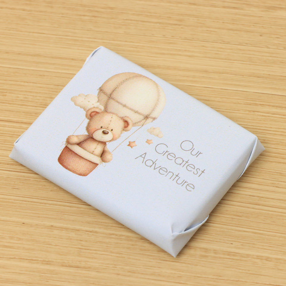 Baby boy personalized teddy bear designed premium loose chocolate