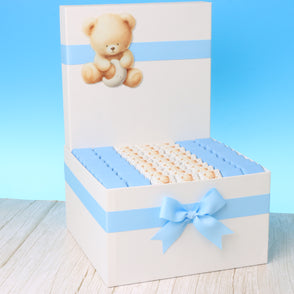 Baby boy teddy theme designed chocola...