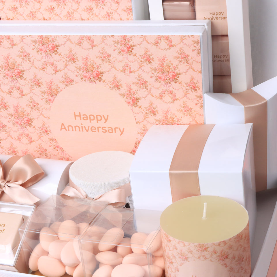 Luxury happy anniversary designed premium chocolate extra large hamper