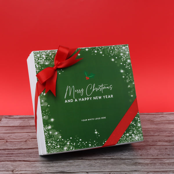 Merry Christmas snow flakes designed premium chocolate 2 layer hard box