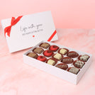 Love message "life with you" designed 15-piece premium chocolate hard box