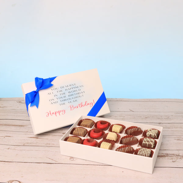 Happy Birthday "you deserve happiness" premium chocolate 15P hard box