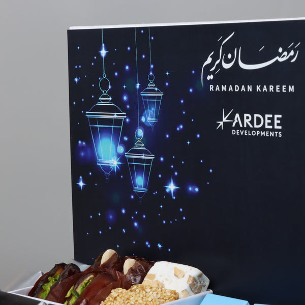 Corporate ramadan kareem designed branded chocolate & sweets medium hamper