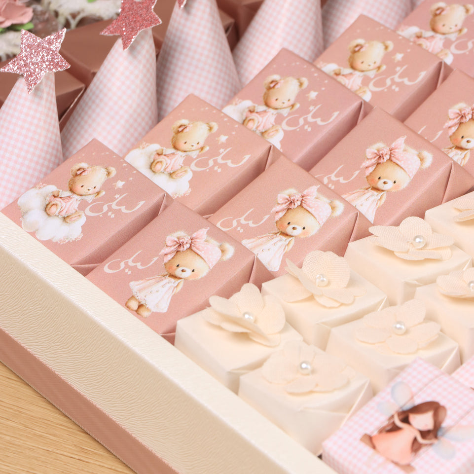 Baby Girl Fairy design premium chocolate large leather tray