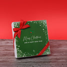Merry christmas snow flakes designed premium chocolate 9 piece hard box