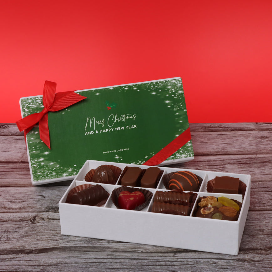 Merry christmas snow flake designed chocolate 8-piece hard box