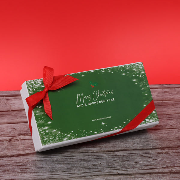 Set of 6 Merry Christmas snow flake designed premium chocolate 8-piece hard box