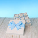 Baby boy flower designed 9-piece chocolate hard box