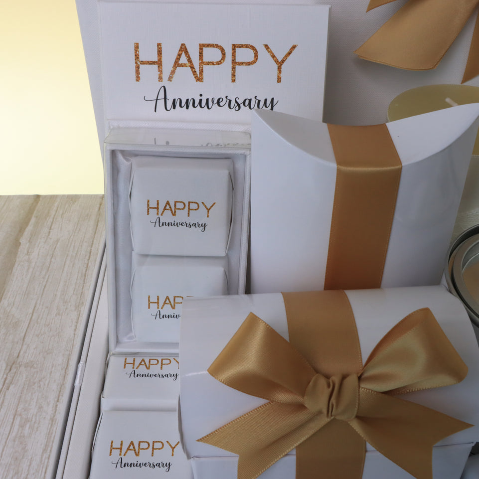 Glittery designed "happy birthday " premium chocolate & sweet hamper