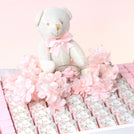 Baby flower designed personalized. premium chocolate large leather tray