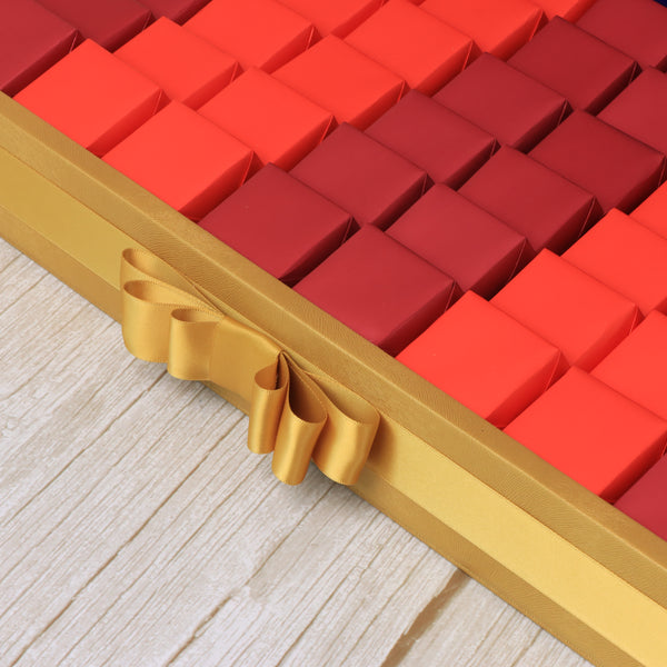 Happy diwali candle lights designed premium chocolate medium leather tray