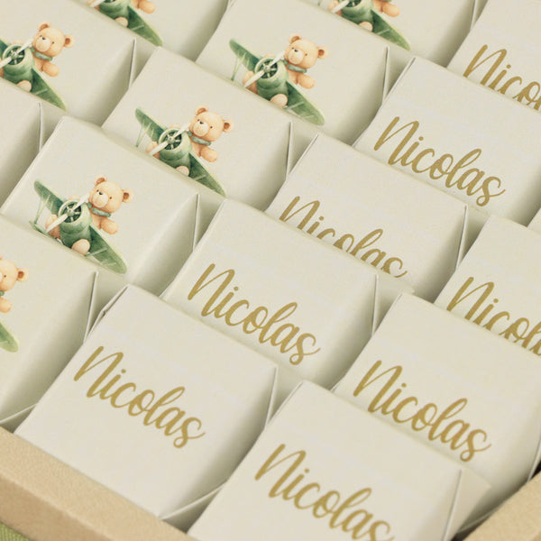 Baby teddy theme design premium chocolate medium large tray