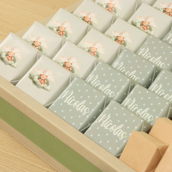 Baby teddy theme design premium chocolate medium large tray