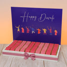 Happy diwali festive designed premium chocolate medium leather tray